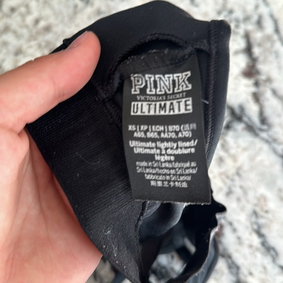 Black and white Victoria Secret PINK sports bra set - Picture 7 of 8